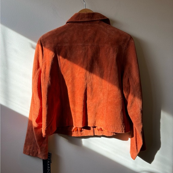 Bernardo Women's Orange Suede Jacket NWT - Picture 9 of 11
